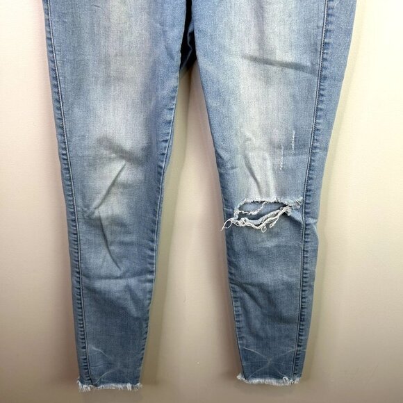 Aeropostale high wasit ankle light wash destressed jeggings raw hem 6‎ reg - Picture 3 of 12